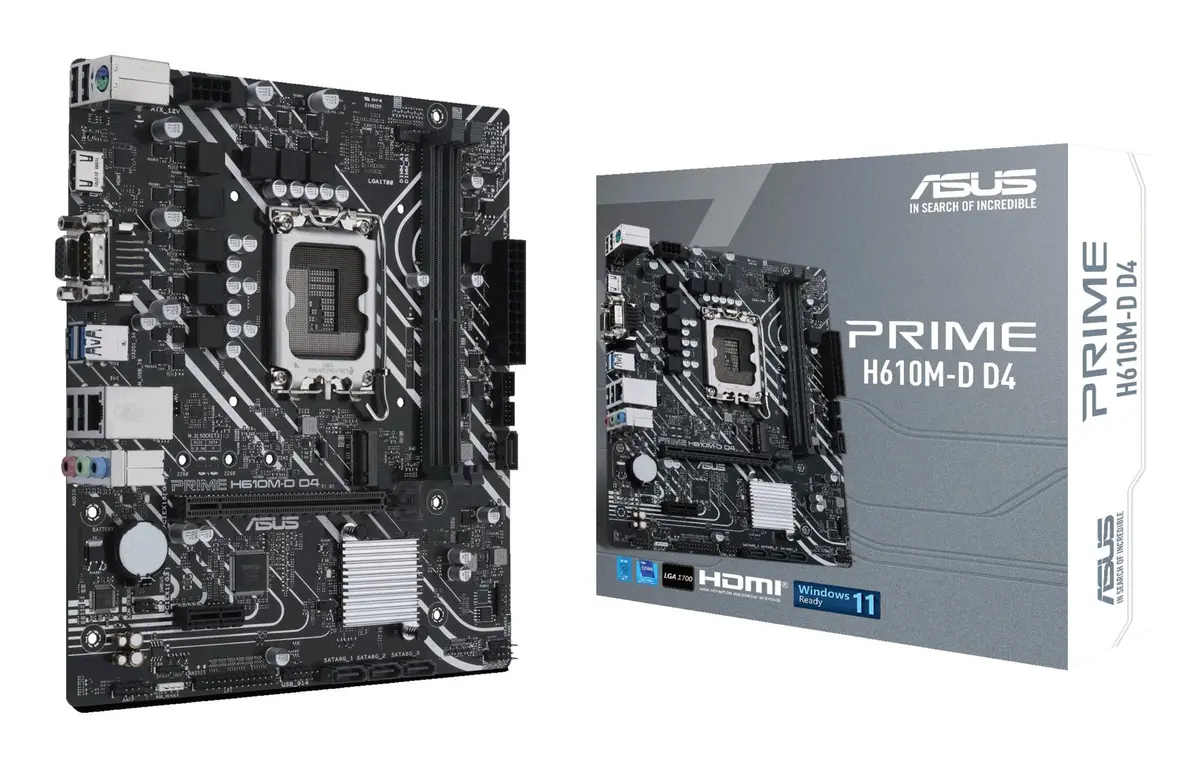 ASUS - PRIME H610M-D D4 LGA1700 DDR4 mATX MB