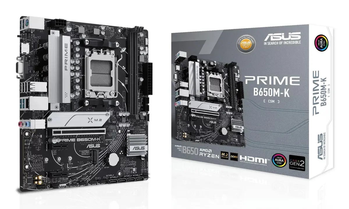 ASUS - PRIME B650M-K (mATX, B650, AM5, DDR5)