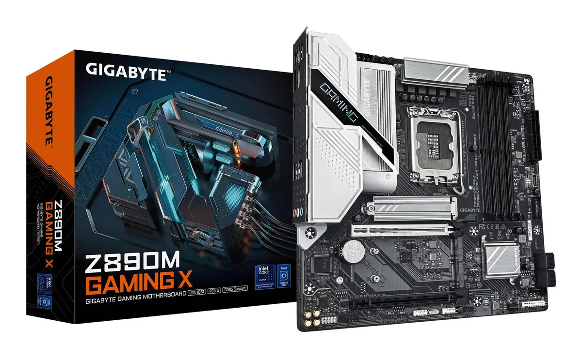 GIGABYTE - Z890M GAMING X Hovedkort LGA 1851, mATX, DDR5, 1x PCI-Express 5.0, 1x M.2