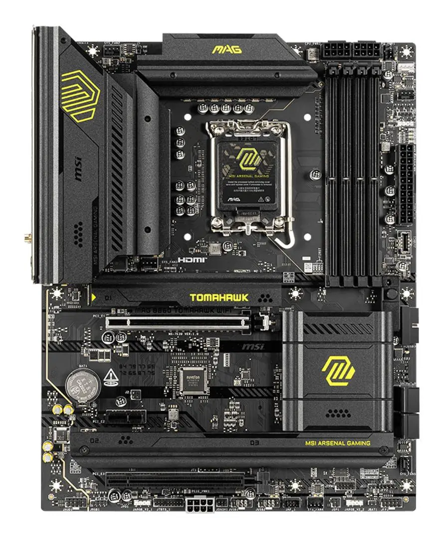 MSI - MAG B860 TOMAHAWK WIF Hovedkort LGA 1851, B860, DDR5, 1x PCIe 5.0, 3x M.2