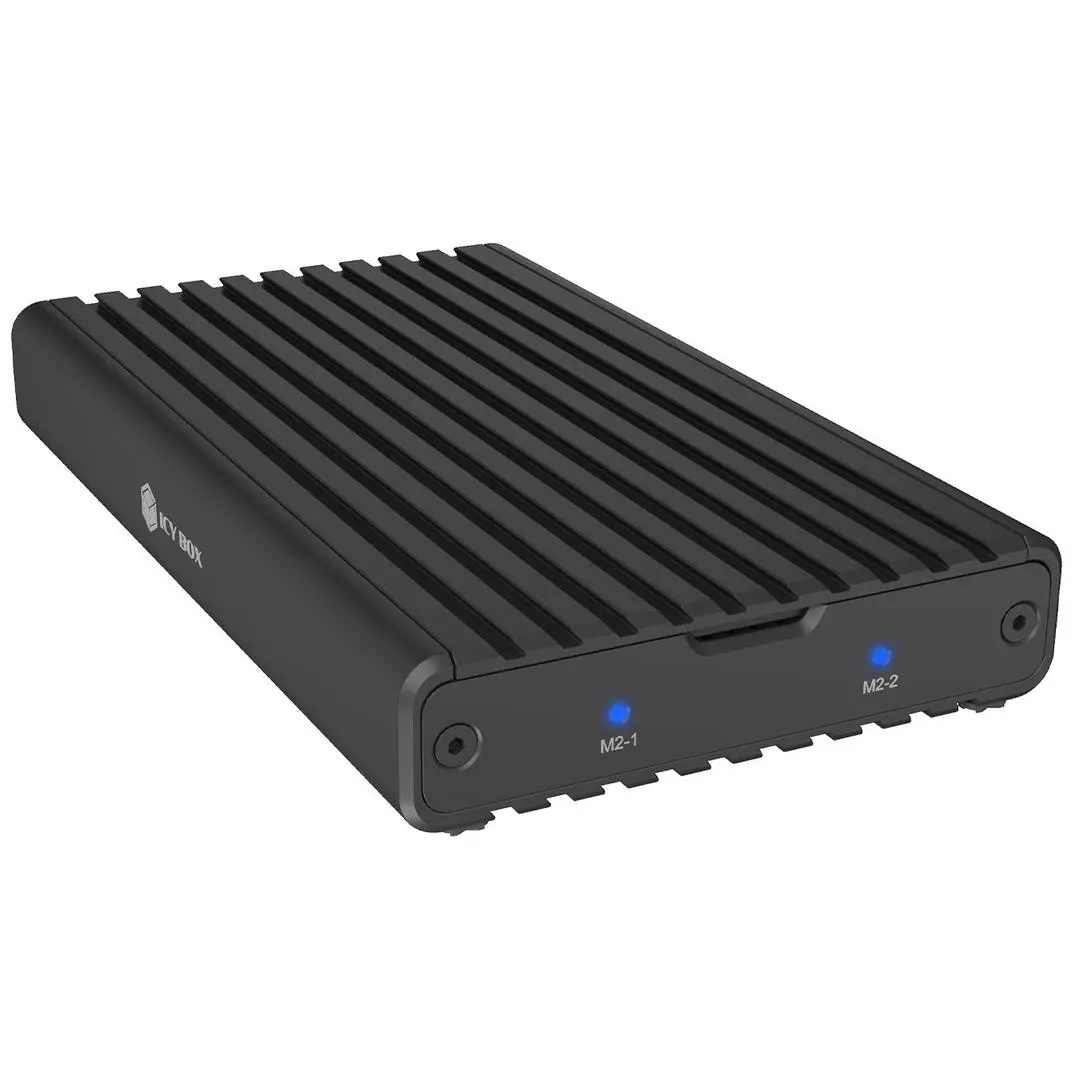 ICY BOX - 2-bay M.2 PCIe NVMe enclosure, USB 3.2 Gen2x2, toolless
