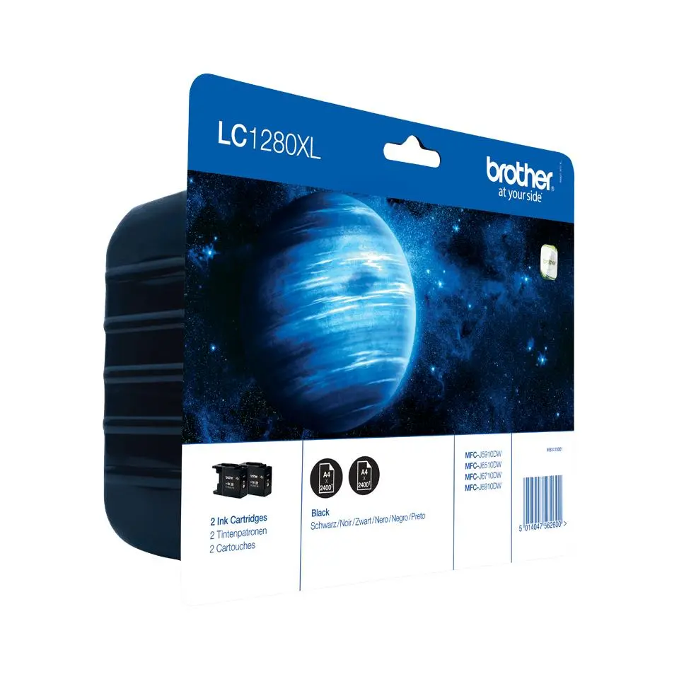 Brother - LC1280XL Twin-Pack - 2-pack - svart - original - blekkpatron