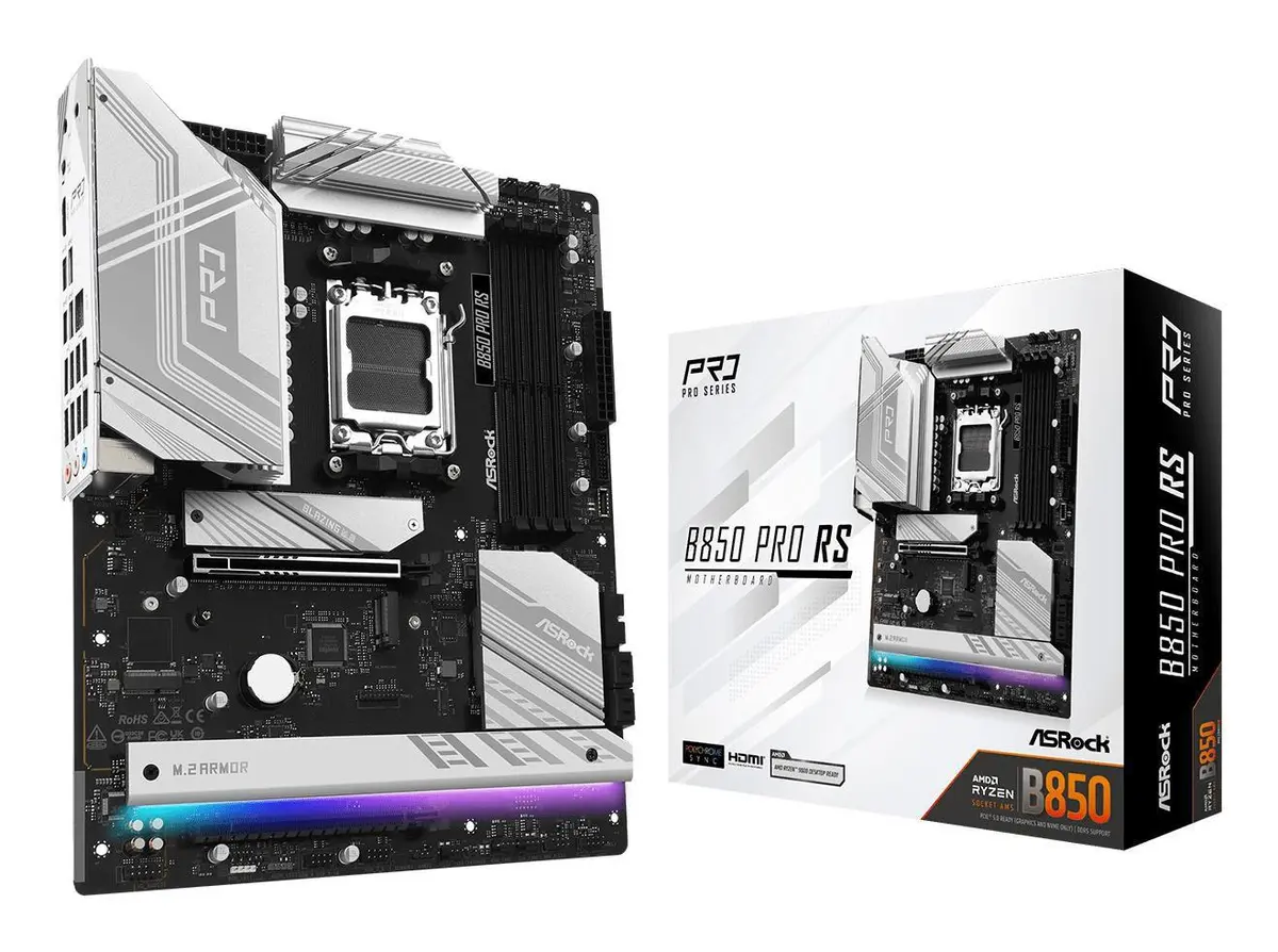 ASRock - B850 Pro RS Hovedkort AM5, B850, ATX