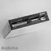 AKASA - USB 2.0 minneskortläsare, intern, 3,5", 6 slot,svart/beige front