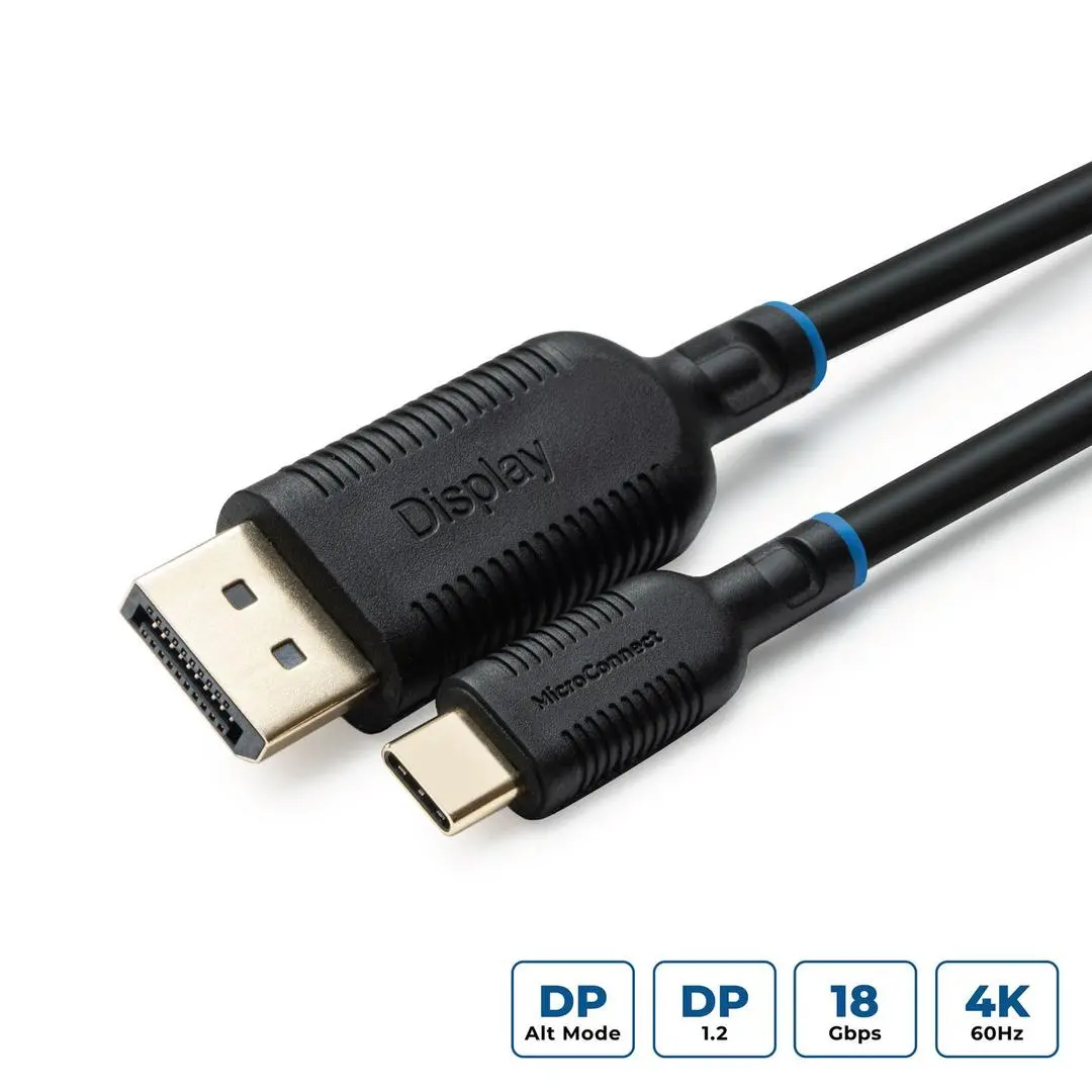 MicroConnect - videoadapterkabel - 24 pin USB-C til DisplayPort - 5 m
