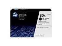 HP - 80X 2-pakning høy kapasitet svarte originale LaserJet-tonerkassetter