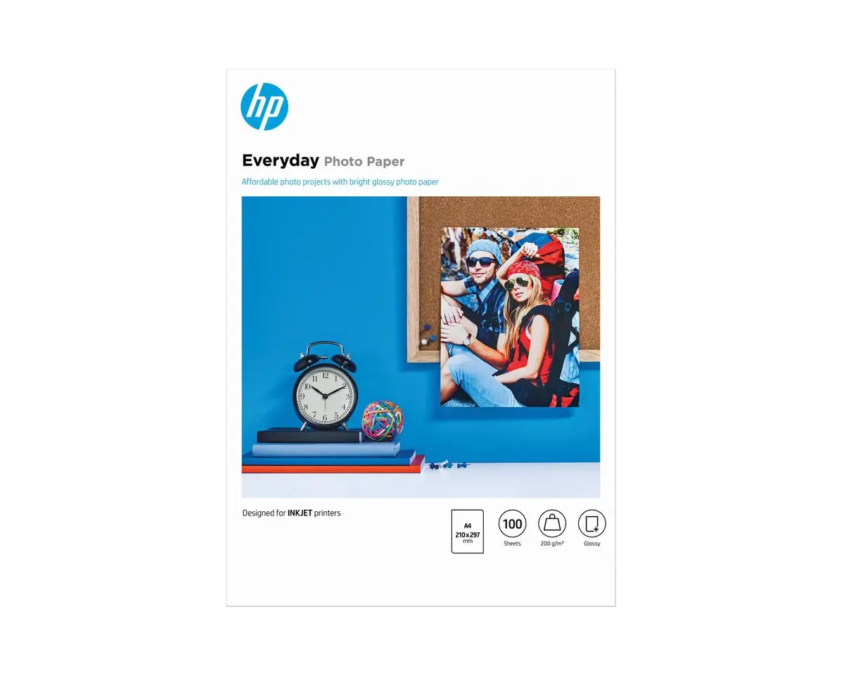 HP - Everyday glanset fotopapir - 100 ark/A4/210 x 297 mm