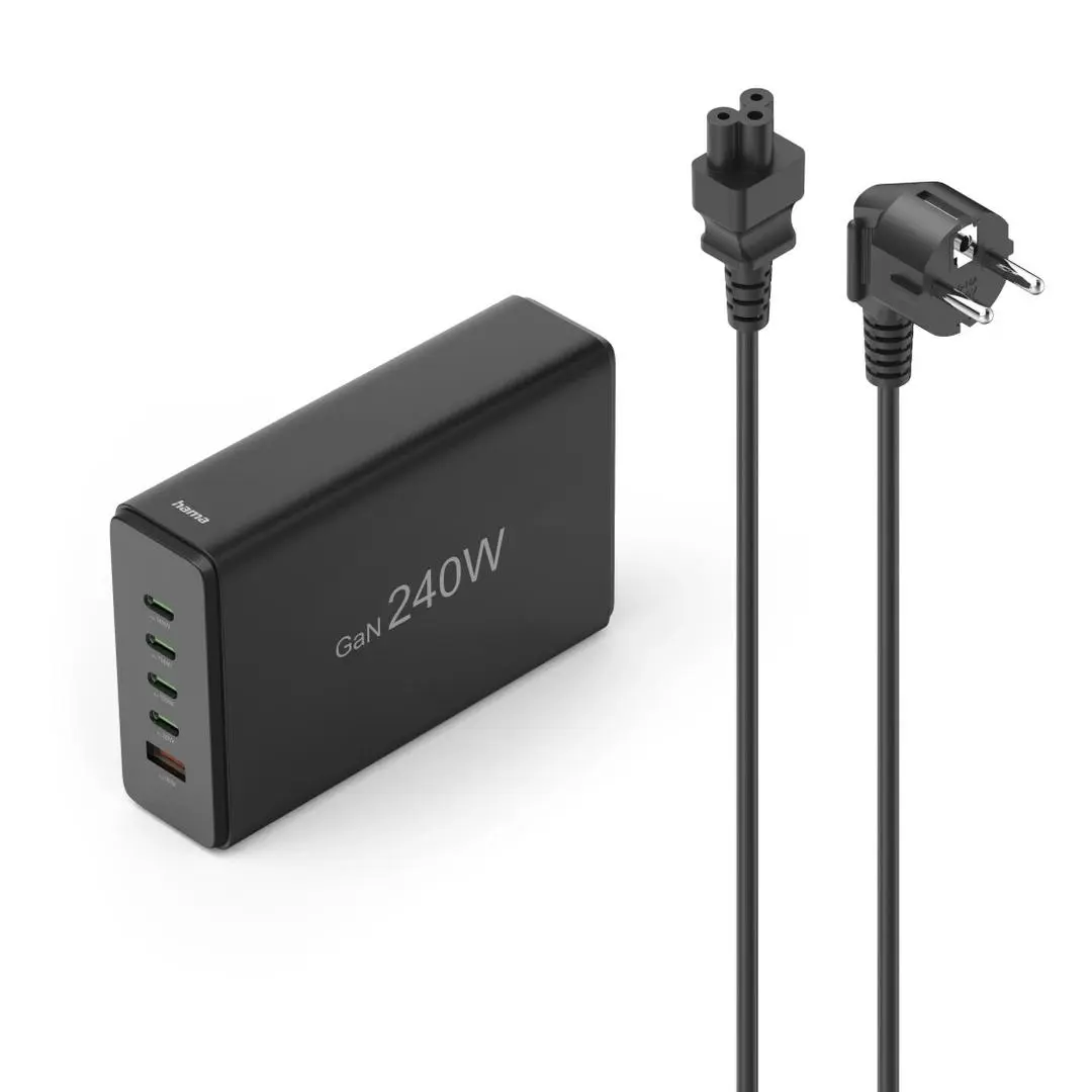 Hama - 00201977 Ladegerät für Mobilgeräte Laptop, Powerbank, Smartphone, Tablets Schwarz AC Schnellladung Drinnen