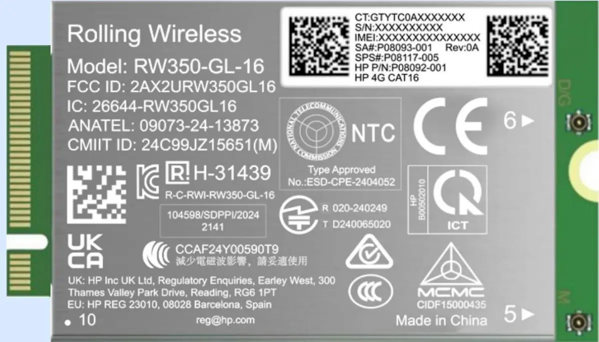 HP - 4G LTE-AP Cat 16 WWAN