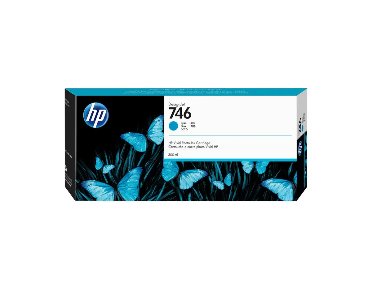 HP - 746 300-ml Cyan Ink Cartridge