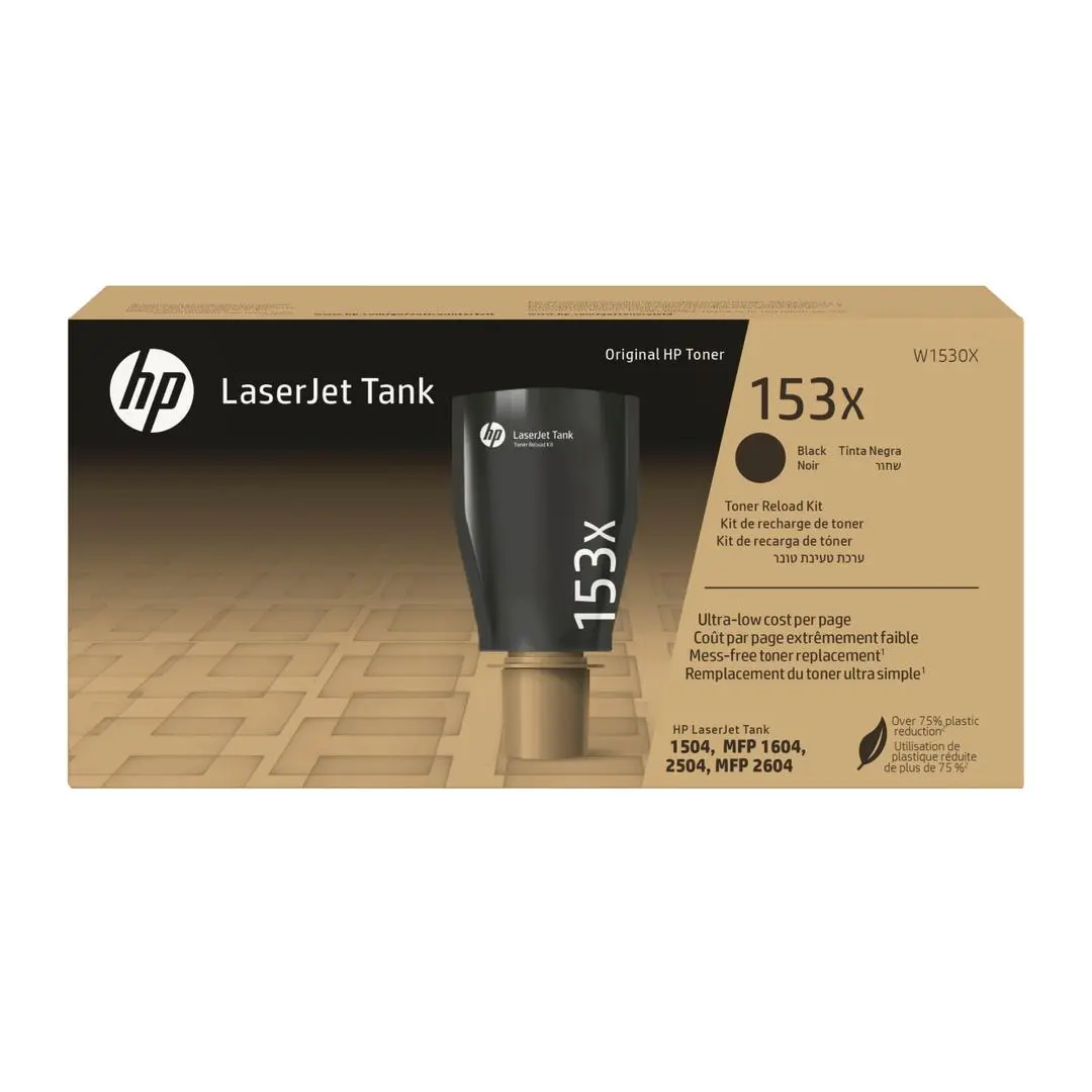 HP - 153X BLACK ORIGINAL LASERJET TANK TONER RELOAD KIT SUPL