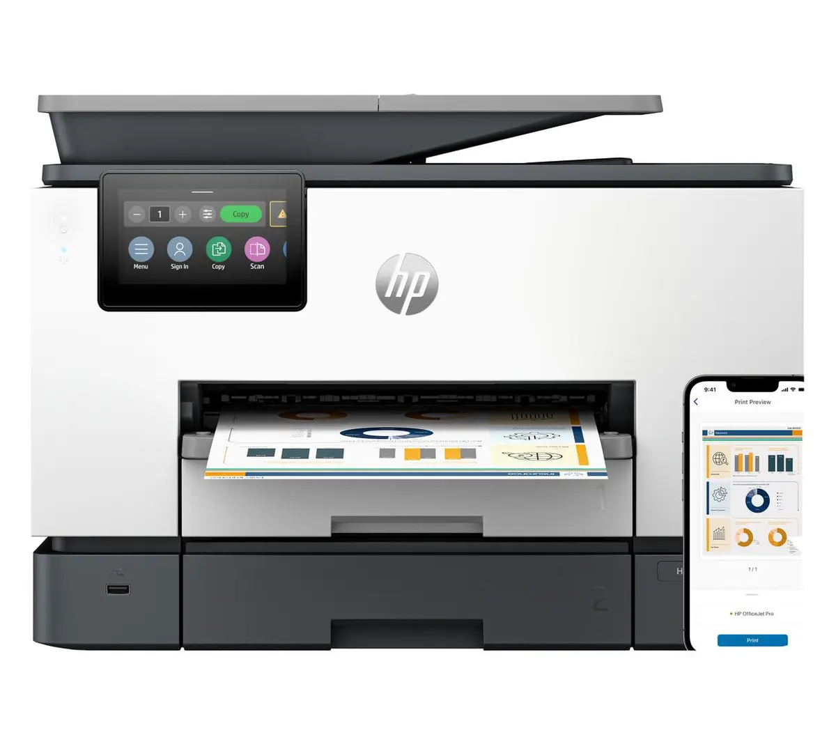 HP - OfficeJet Pro 9130b All-in-One color up to 25ppm Printer