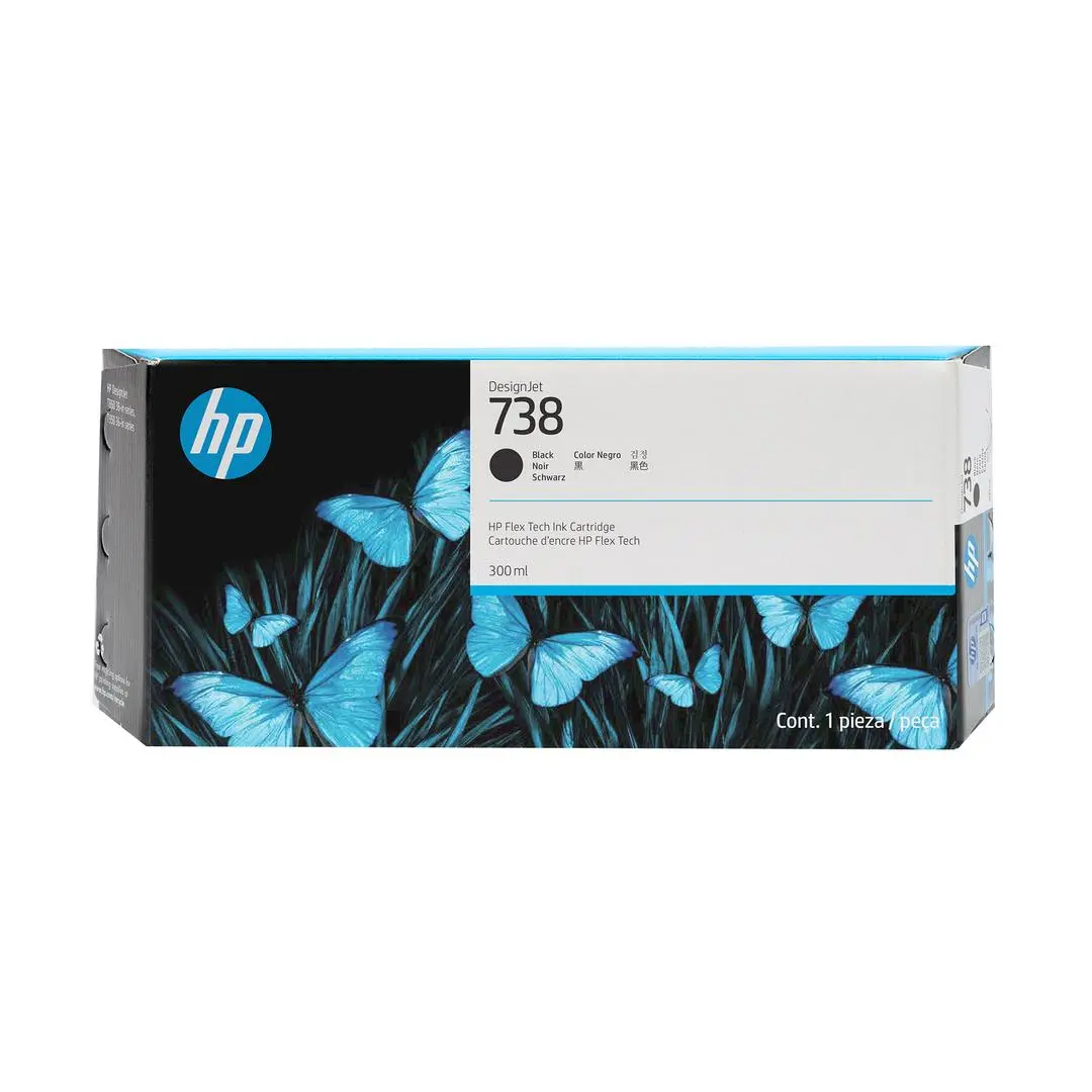 HP - 738 300-ML BLACK DESIGNJET INK CARTRIDGE SUPL