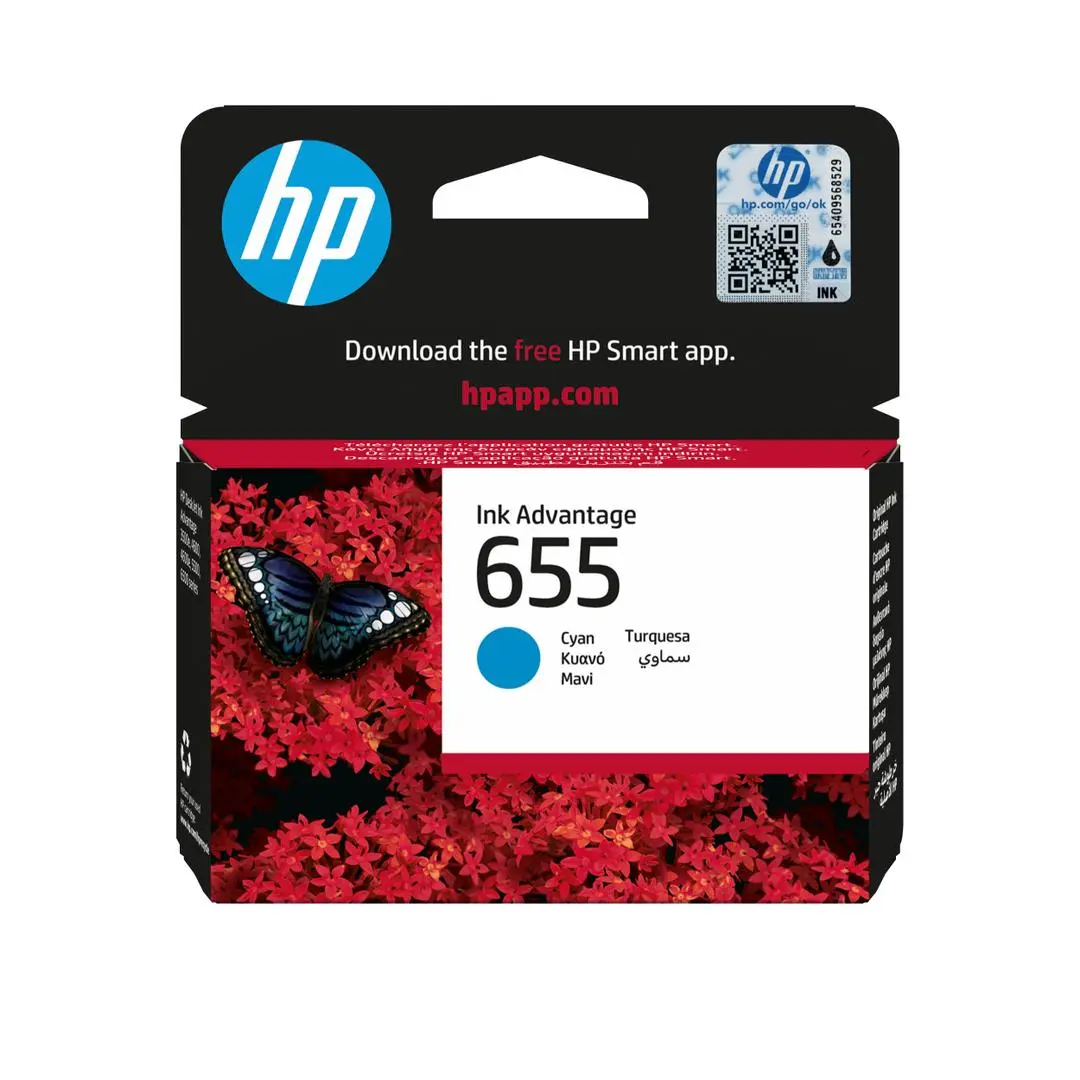 HP - 655 - cyan - original - blekkpatron