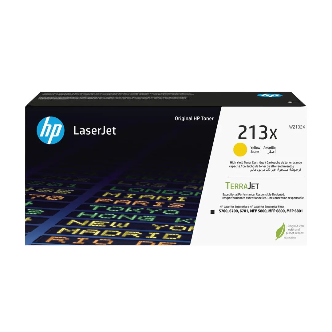HP - 213X YLW ORIGINAL LASERJET TONER CRTG SUPL