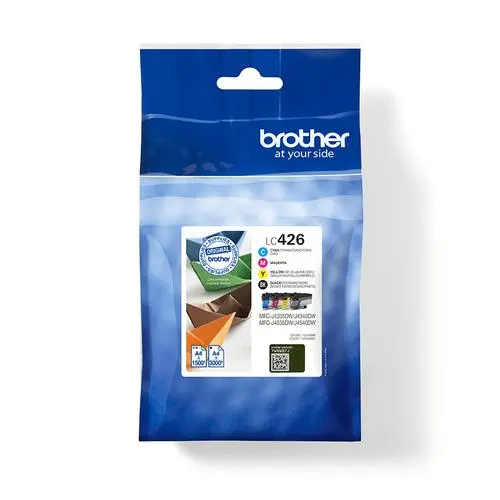 BROTHER - LC426VAL Ink Cartridge Black Cyan Magenta Yellow Multipack for MFC-J4340DW MFC-J4540DW MFC-J4540DWXL 1500pages in color