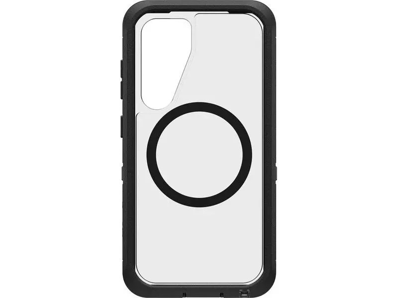OTTERBOX - Galaxy S25 Defender XT deksel (gjennomsiktig/sort) Robust mobildeksel med høy grad av beskyttelse, Qi-kompatibel