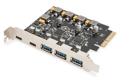 Digitus - PCIe Karte 2x USB-C + 3x USB A 5x SuperSpeed 10Gbps