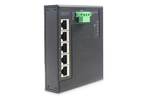 Digitus - Industrial Gigabit Flat Switch - utvidet temperaturområde - switch - 5 porter