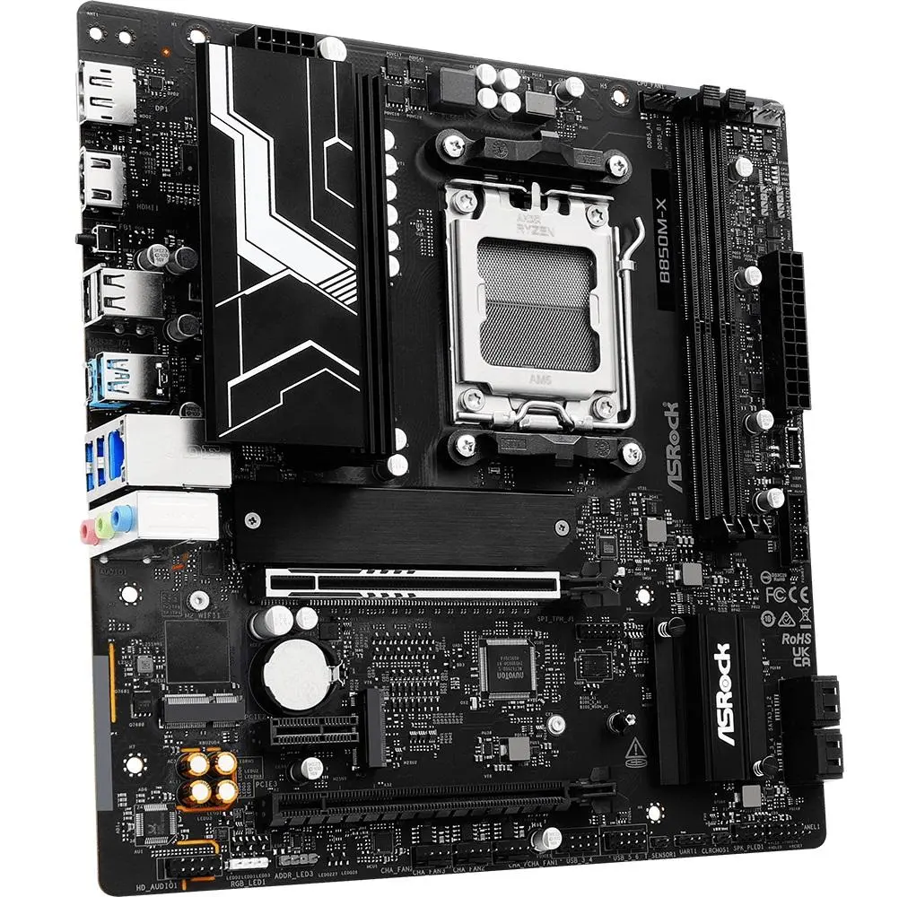 ASRock - B850M-X R2.0 Hovedkort AM5, mATX, DDR5, 1x PCIe 5.0, 2x M.2