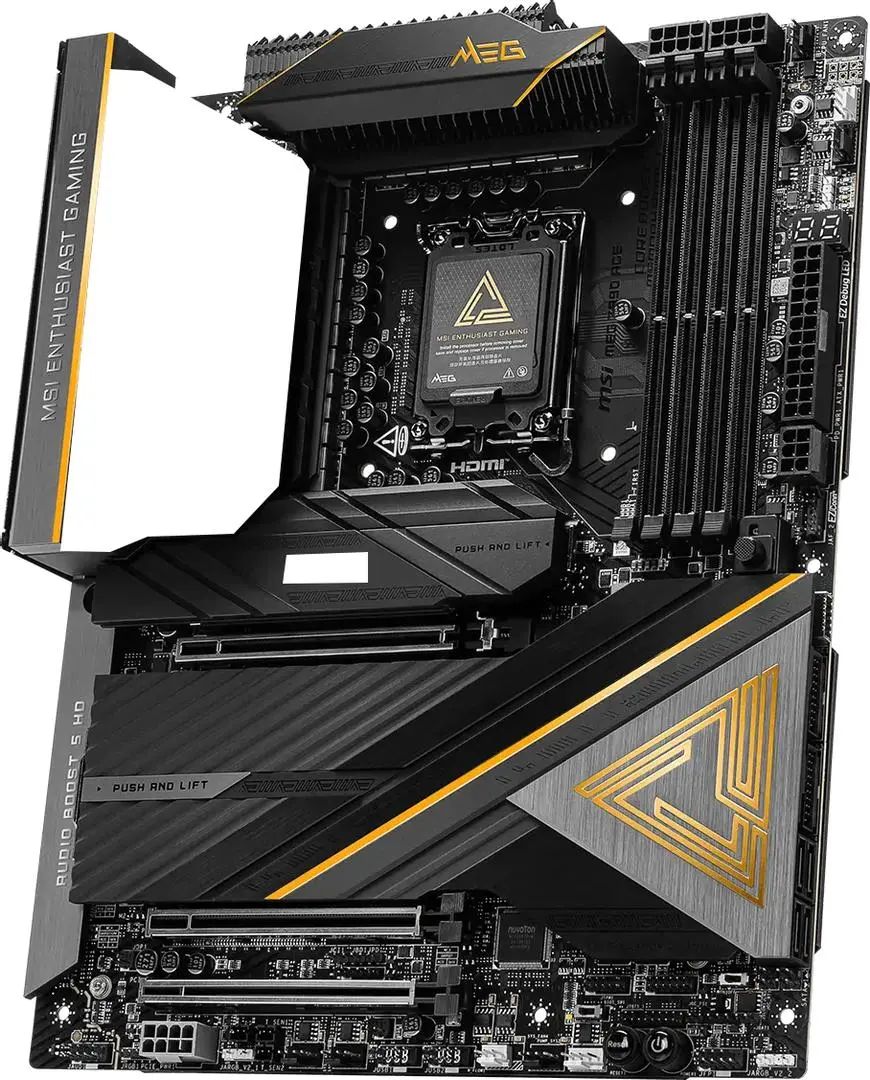 MSI - MEG Z890 ACE Hovedkort LGA 1851, ATX, DDR5, 2x PCI-Express 5.0, 4x M.2