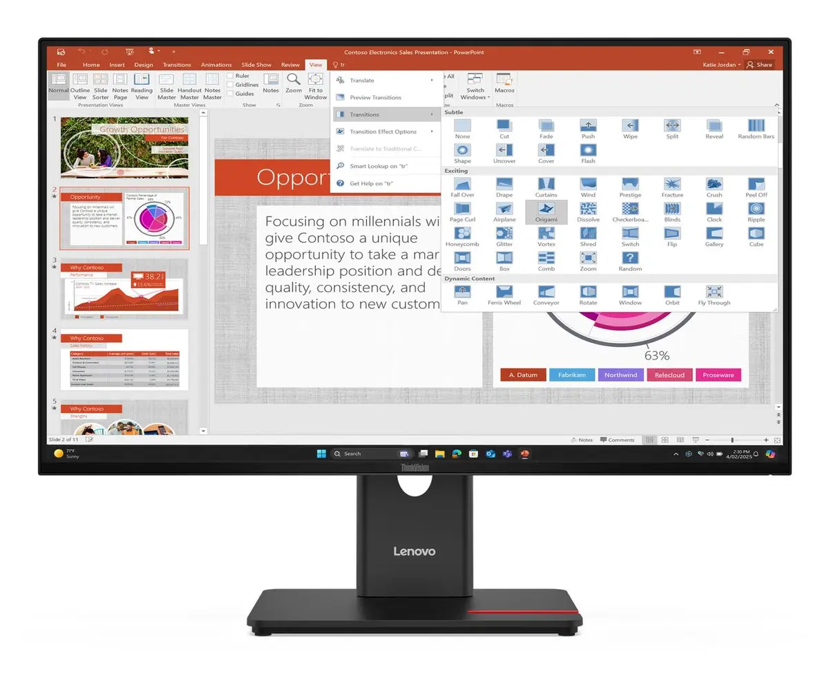 Lenovo - TS/T27-40 D25270FT0 27 Monitor-HDMI