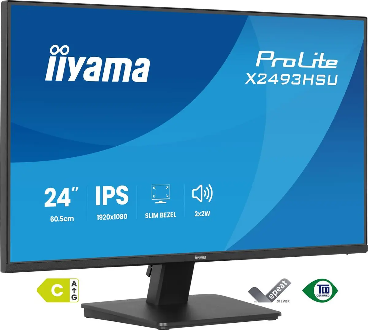 24" iiyama ProLite T2455MSC - 1920x1080 (FHD) - IPS - Touchscreen