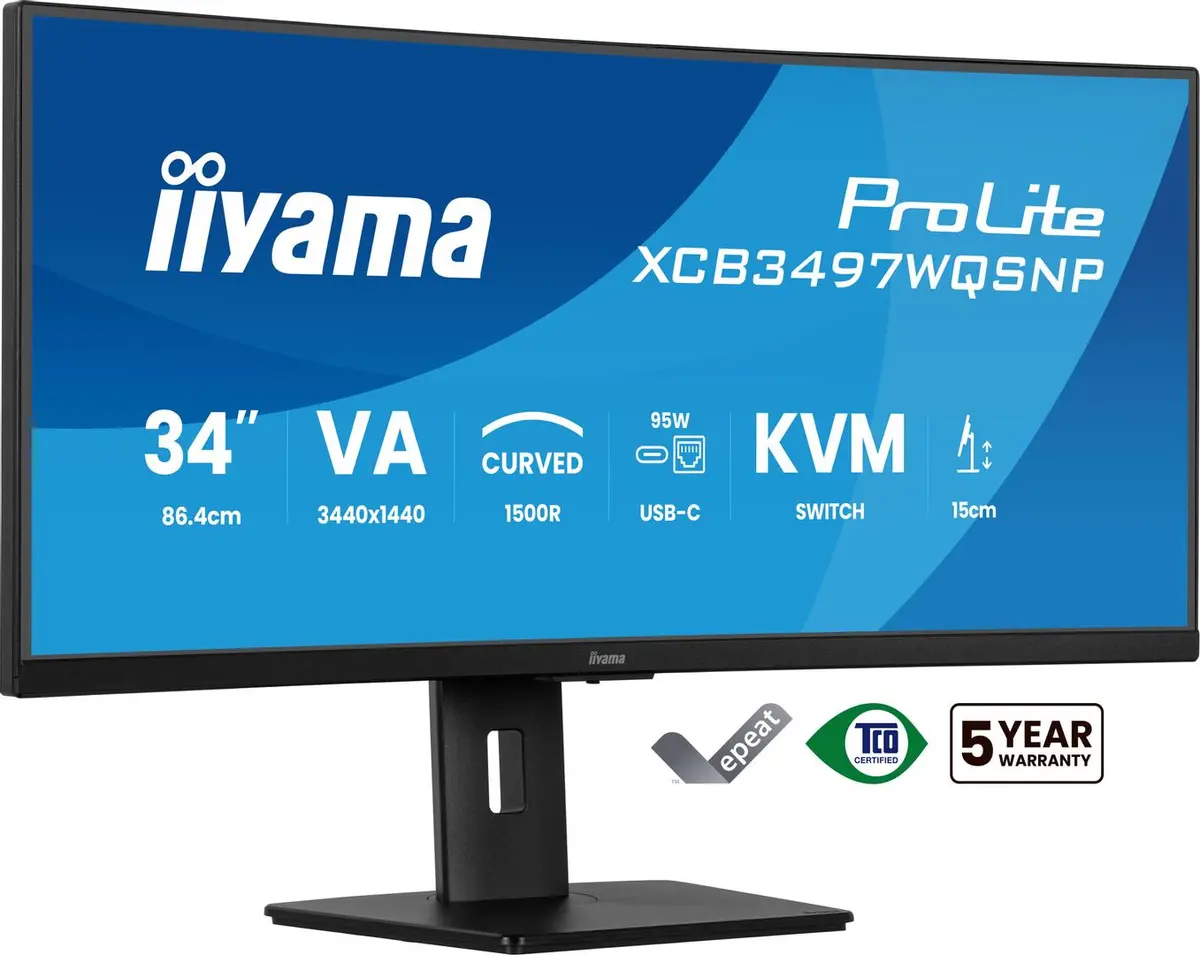 iiyama - 34" Business UQHDUSB-C Dock