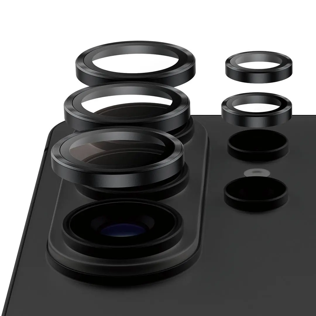 PanzerGlass - S26 Ultra Hoops Ceramic II Linsebeskytter Optiske ringer med hardt keramisk glass og titanramme