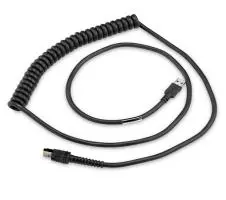 ZEBRA - CABLE - SHIELDED USB: SERIES A CONNECTOR 9FT. COILED CABL