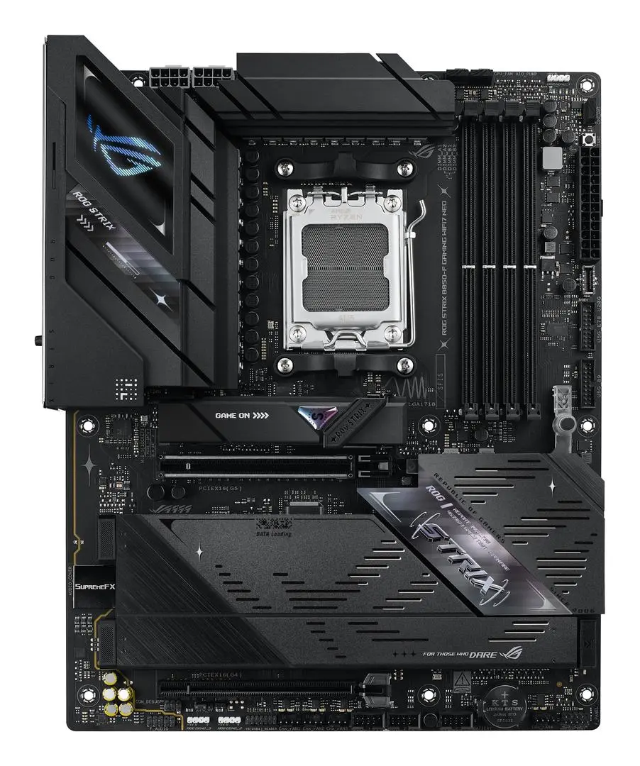 ASUS - ROG STRIX B850-F GAMING WIFI7 NEO AMD ATX motherboard DDR5 PCIe 5.0 4xM.2