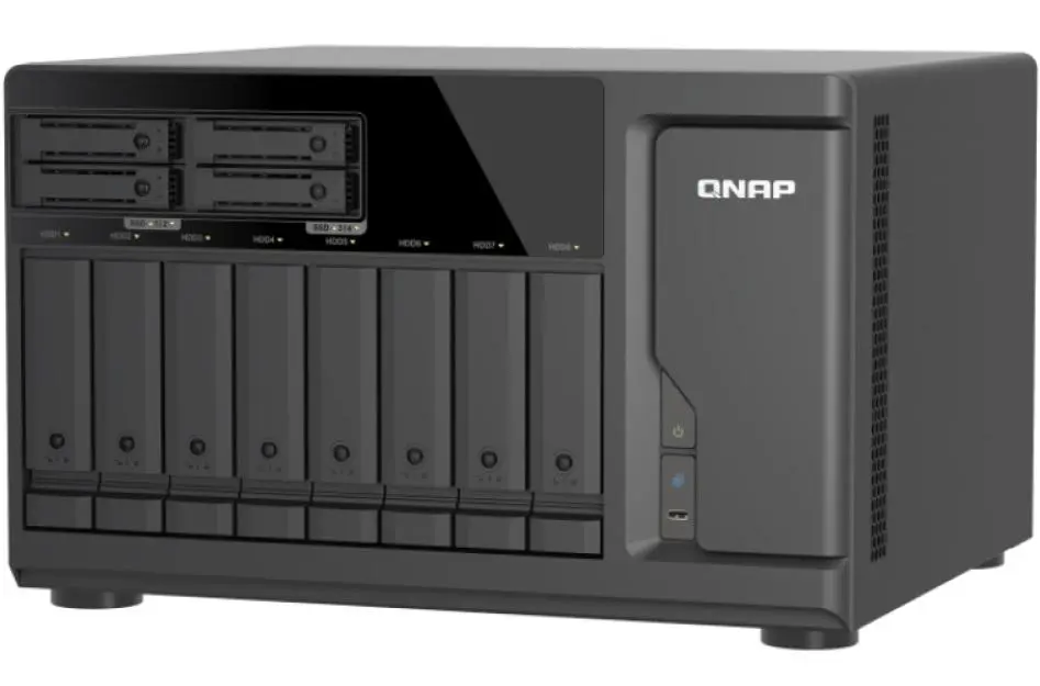 QNAP - 12-Bay QuTS hero NAS 8 x 3.5" SATA+4