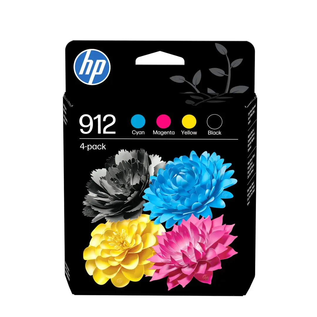 HP - 912 CMYK Original Ink Cartridge 4-Pack