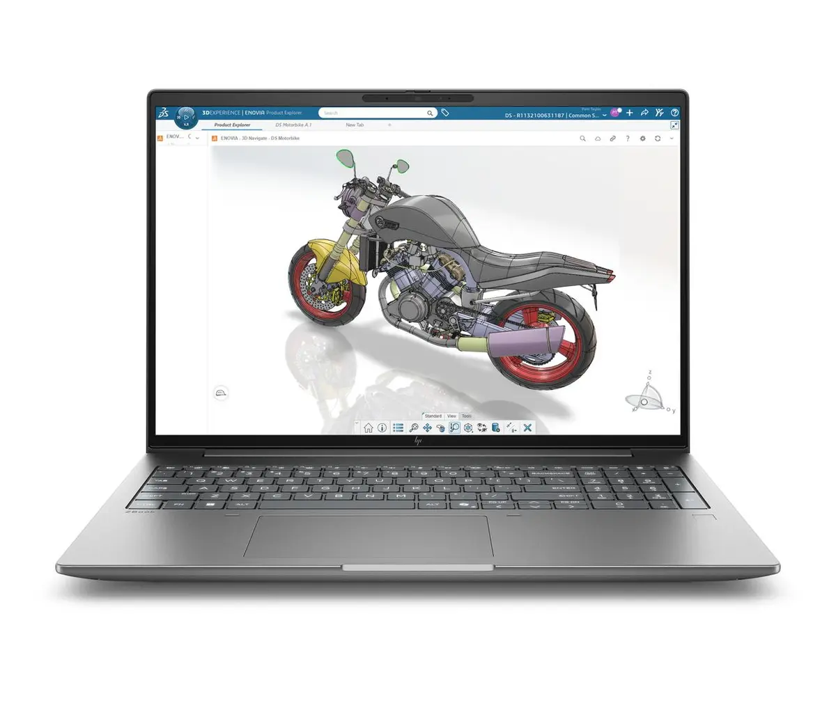 HP - DP7A3ET laptop Copilot+ PC Intel Core Ultra 9 386H 40,6 cm (16") 2.5K 32 GB DDR5-SDRAM 1 TB SSD NVIDIA RTX PRO 2000 Blackwell Wi-Fi 7 (802.11be) Windows 11 Pro AI Workstation, AI PC Silber
