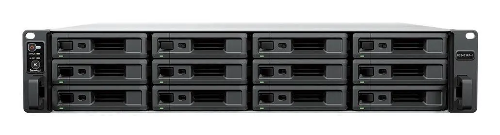 SYNOLOGY - RS2423RP+II 12-BAY Rackstation AMD Ryzen Embedded V1780B 8GB RAM HDD/SSD Only