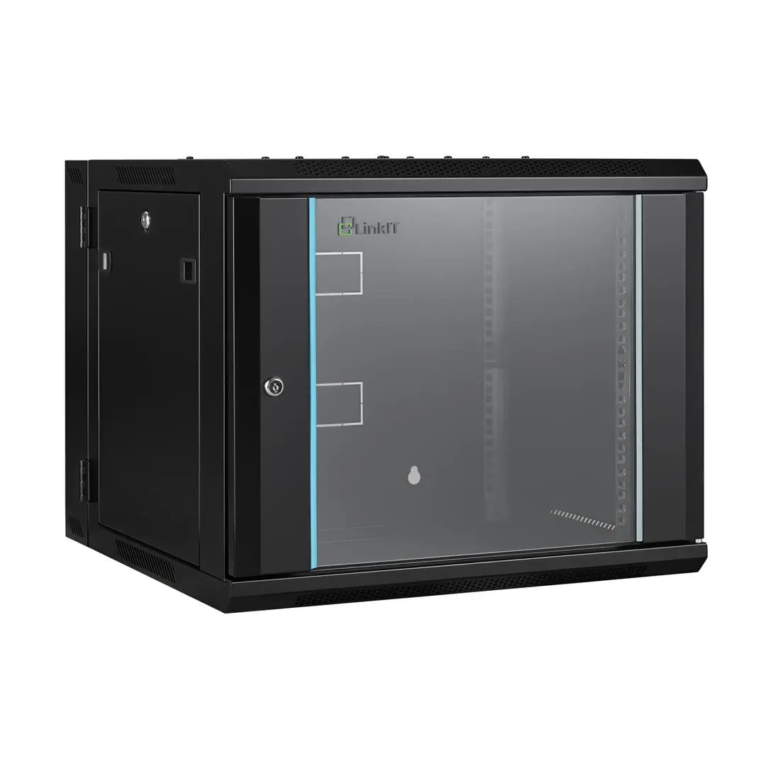 LinkIT - Wall Cabinet Hinged 9U Black
