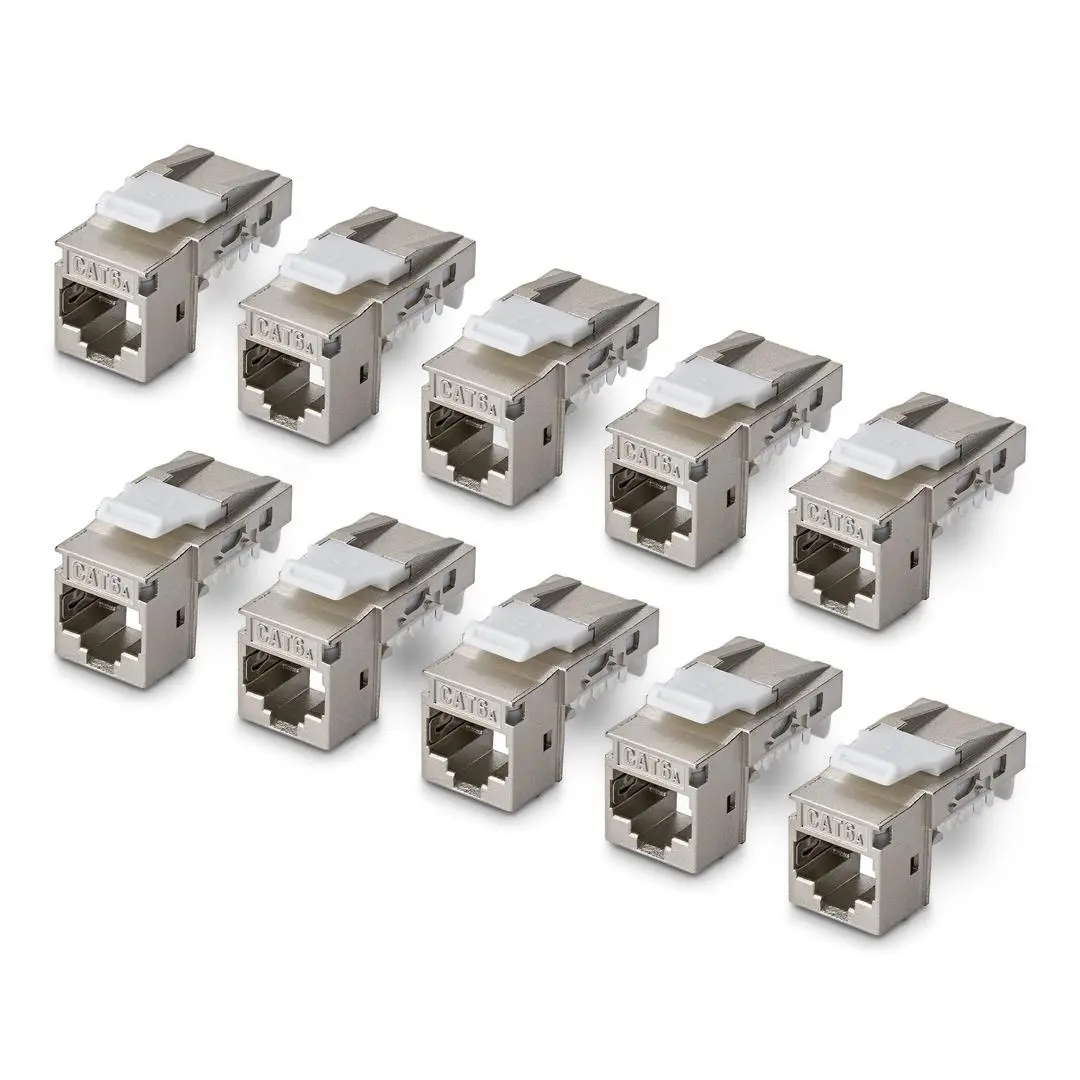 STARTECH - Cat6a Keystone Jack 10-Pack 90-Deg