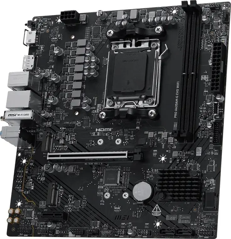 MSI PRO A620AM-G EVO WIFI - motherboard - micro ATX - Socket AM5 - AMD A620A Hovedkort - AMD A620A - AMD AM5 - DDR5 RAM - Micro-ATX