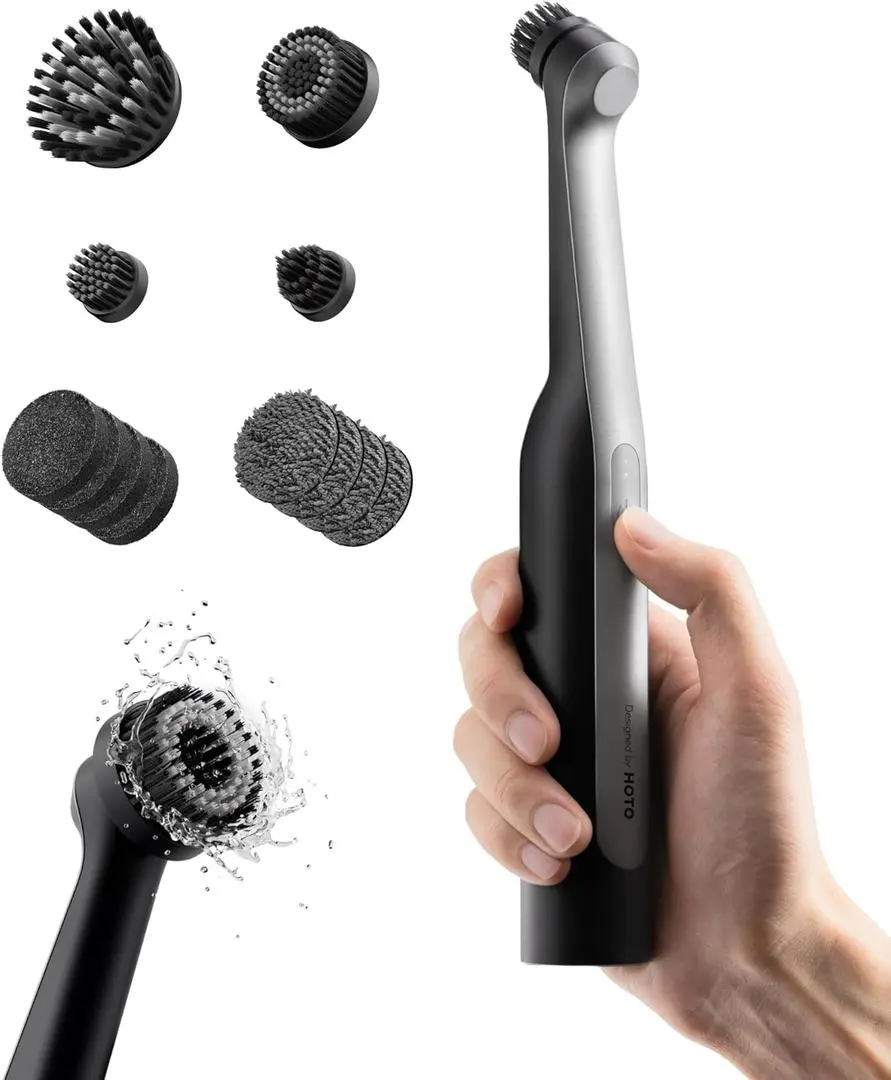 HOTO - • Cleaning Tools • Wand Cordless Spin Scrubber 12-Piece Ultimate Kit • QWQJA07