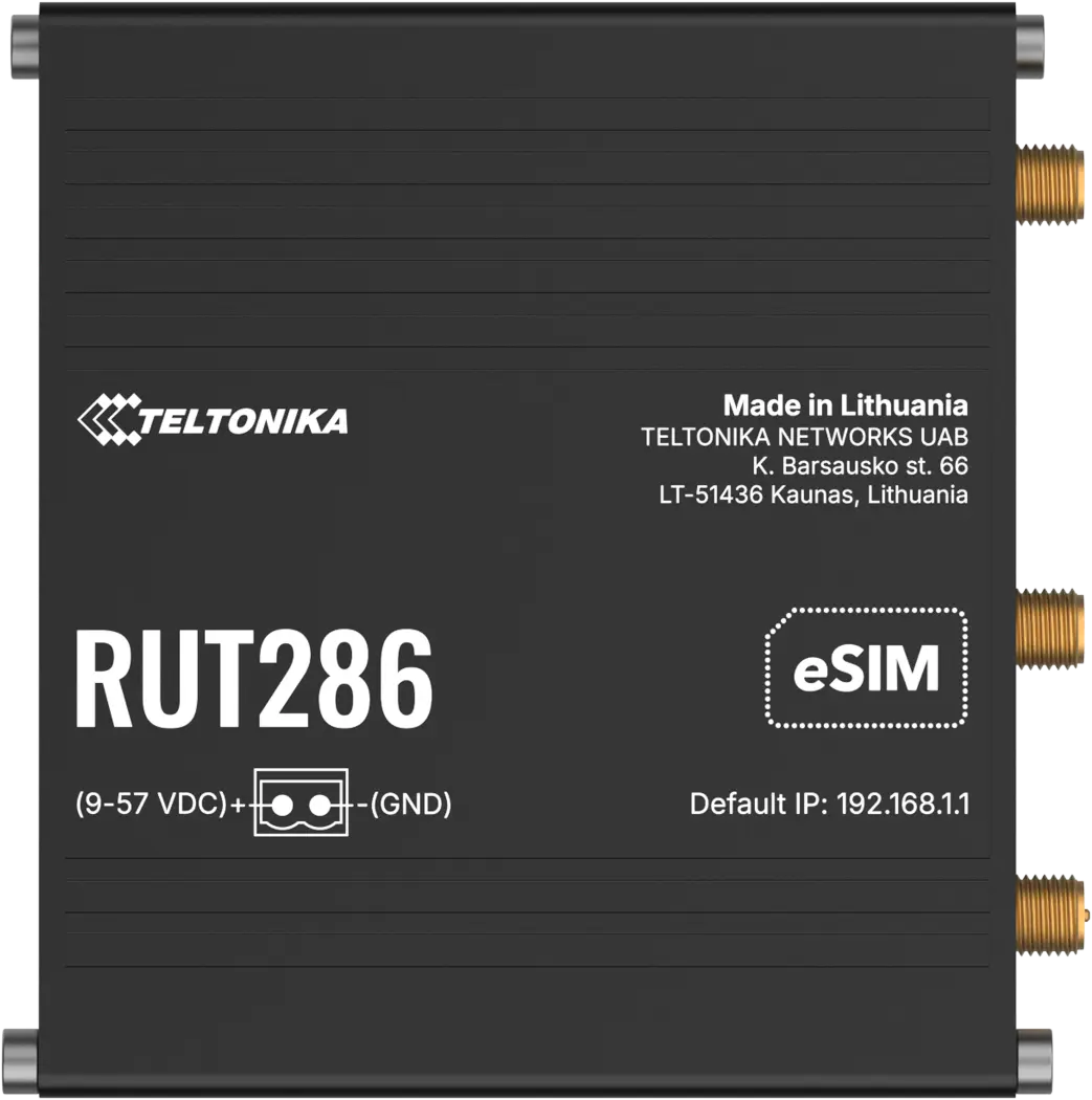 TELTONIKA - RUT286 4G/LTE/3G RS232 RS485 GLOBAL POE Industrial Router