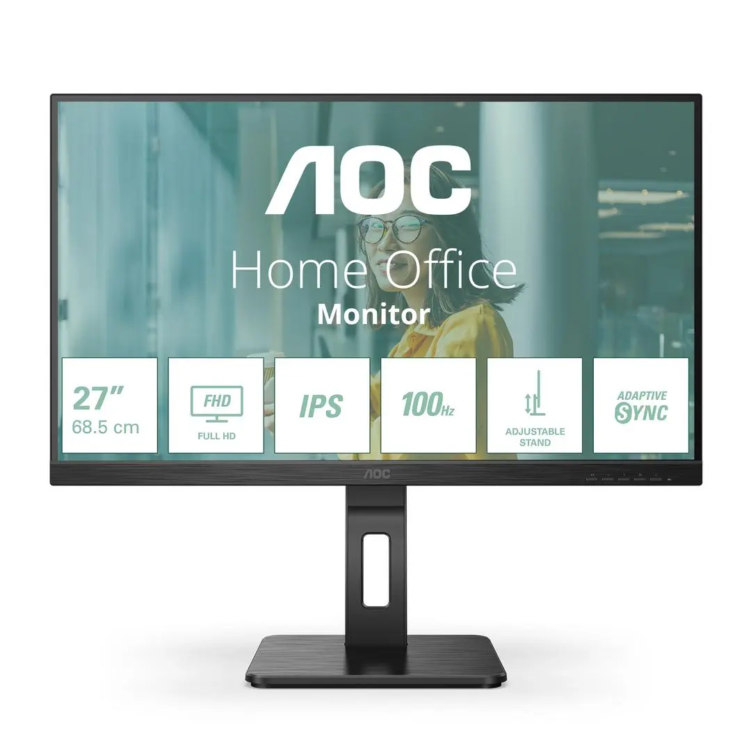 AOC - 27P2Q - LED monitor - 27" - 1920 x 1080 Full HD (1080p) @ 75 Hz - IPS - 250 cd/m² - 1000:1 - 4 ms