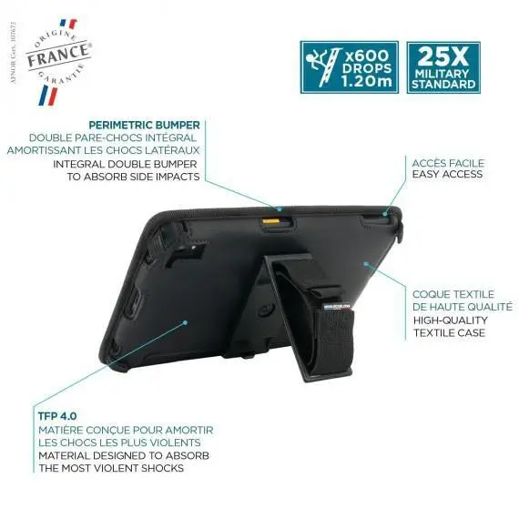 MOBILIS - ACTIV + CASE F/ ZEBRA ET40-ET45 8IN + ROTATING HANDLE ACCS