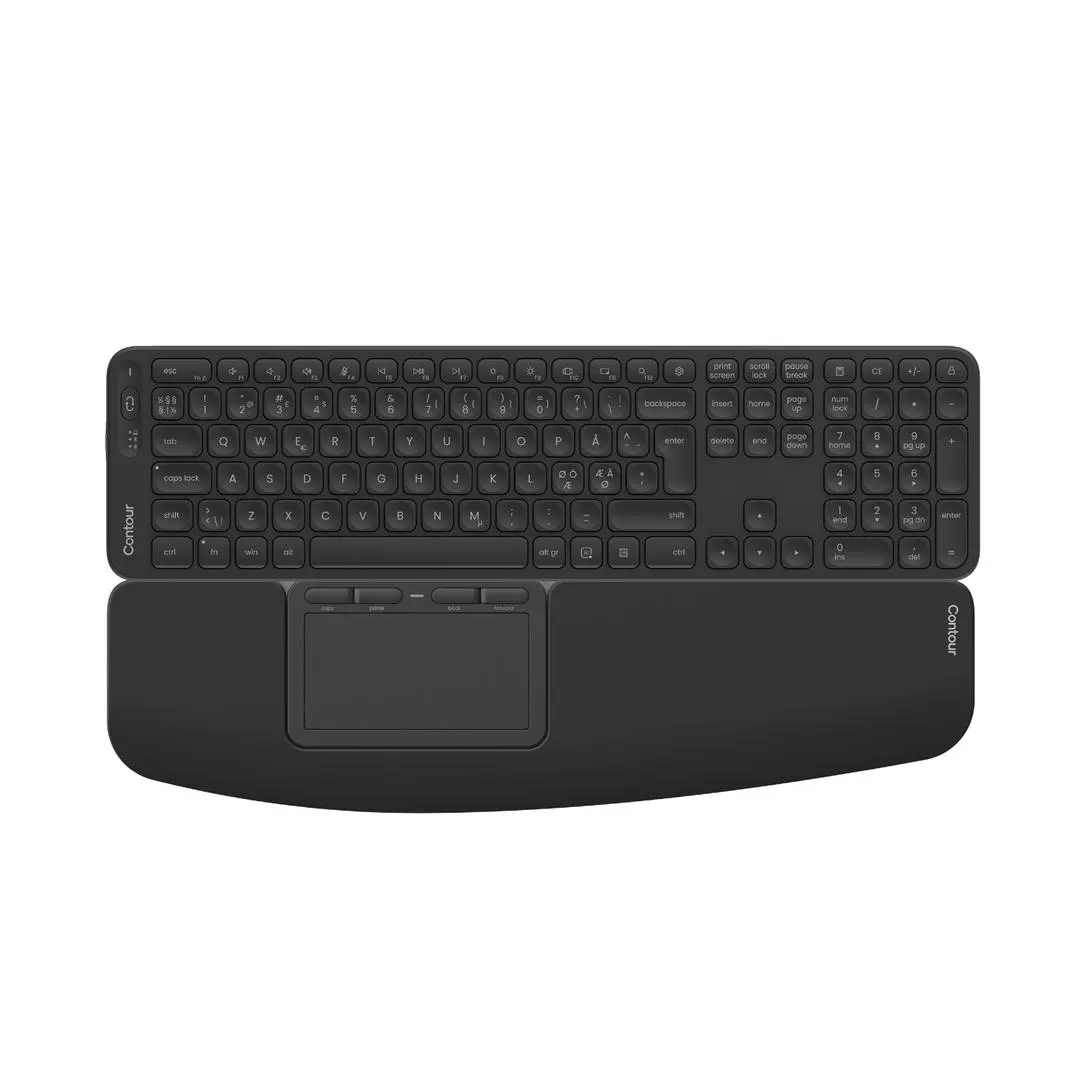 Contour Touch & Balance - Tastatur & Touchpad sett - Nordisk - Svart