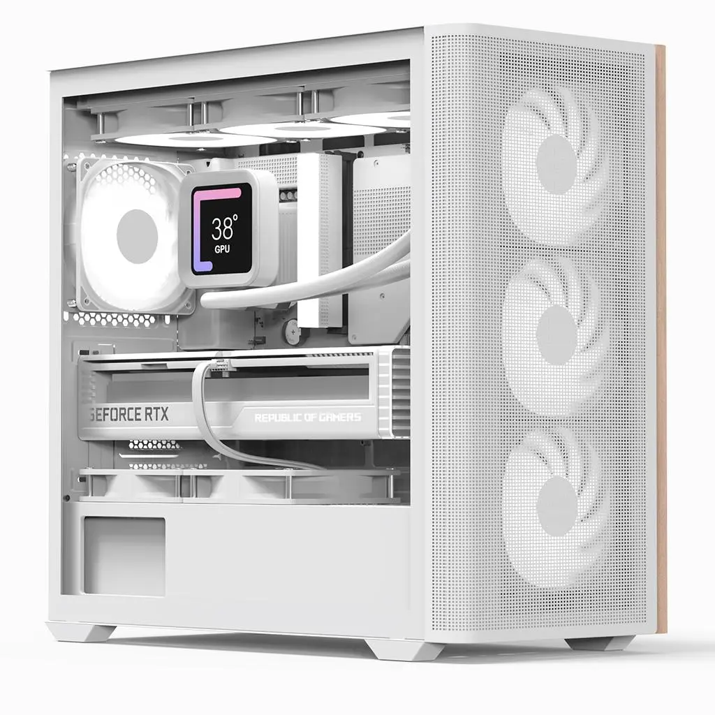 AeroCool - Geh Mini D301A-G-WT-V2 (W/Wood/Micro-ATX)