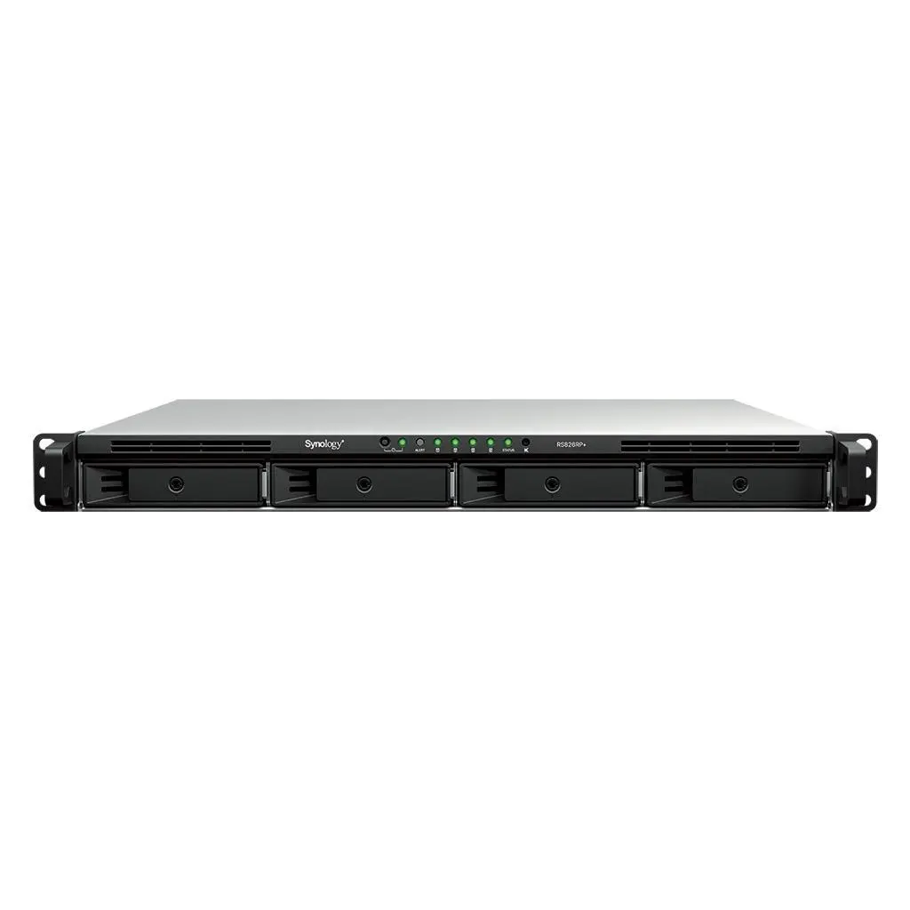 Synology - RS826RP+ 4-Bay NAS-Rackmount AMD Ryzen Embedded V1500B 4GB DDR4 ECC SODIMM