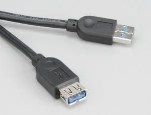 AKASA - USB 3.0 kabel, Typ A hane - Typ A hona, 1,5m, svart