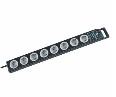 BRENNENSTUHL - Super-Solid surge protection 13.500 A 8-way black 2,5 m H05VV-F 3G1,5