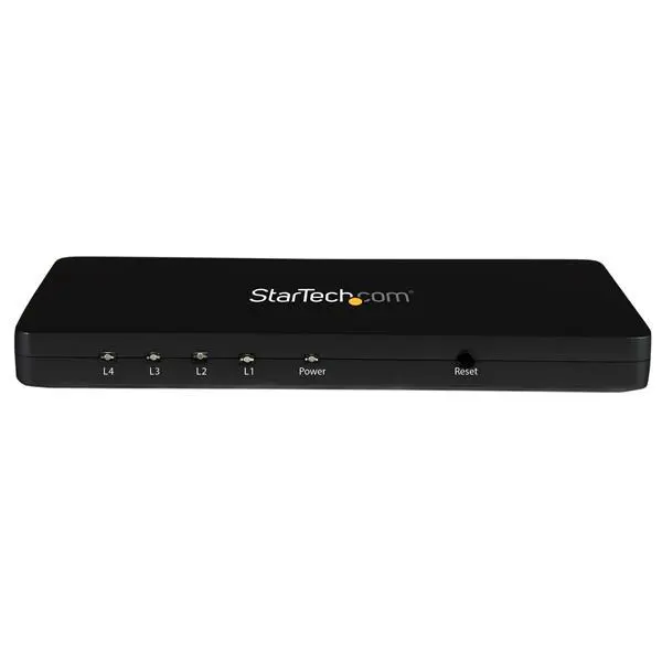 StarTech - 4K HDMI Splitter - 4k 30Hz - 4 Port - Aluminum - Backward Compatible - HDMI Multi Port - HDMI Hub (ST124HD4K) - video/audio switch - 4 porter