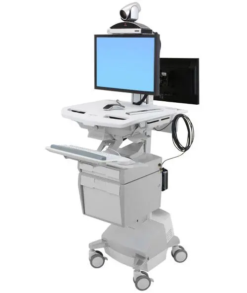 Ergotron - StyleView vogn - åpen arkitektur - for 2 LCD-skjermer / tastatur / mus / CPU / bærbar / kamera / skanner