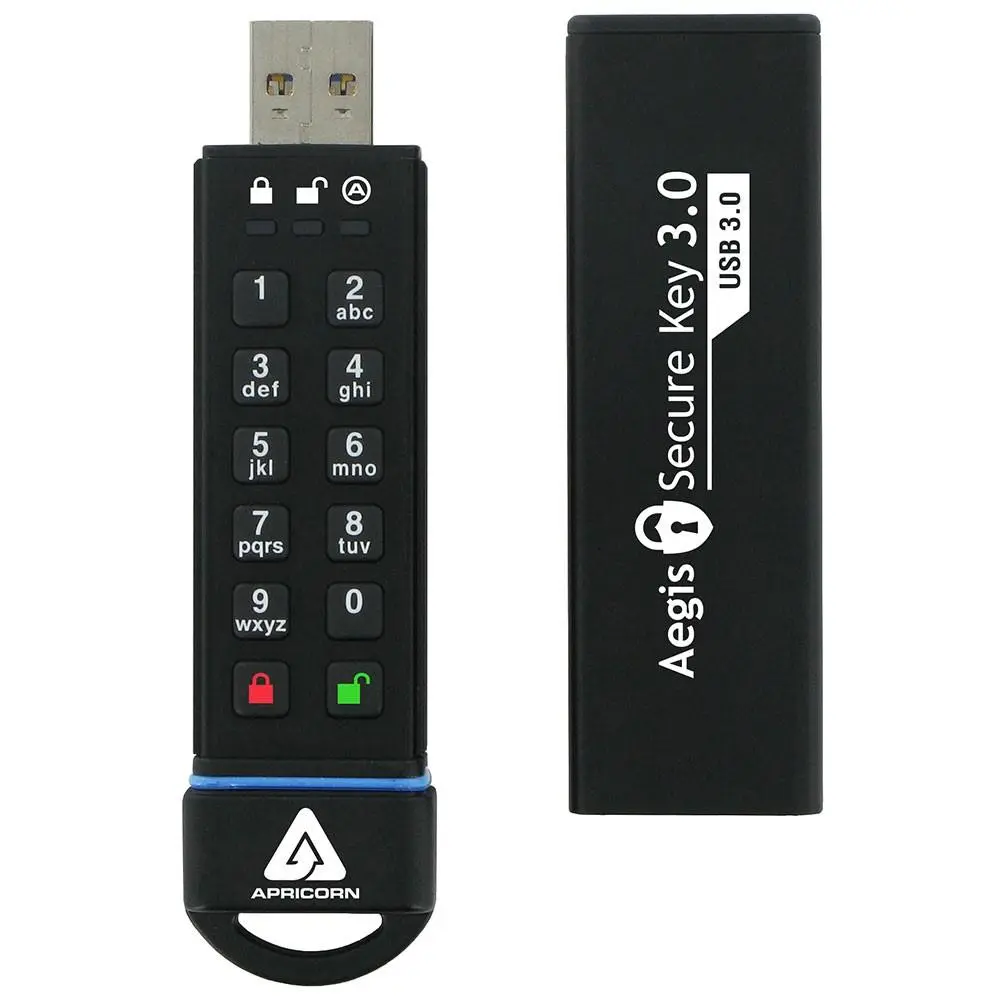 APRICORN - Aegis Secure Key 3.0 - USB-flashstasjon - 30 GB